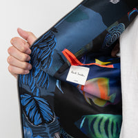 Paul Smith Blue/Black Printed Zip Up Jacket