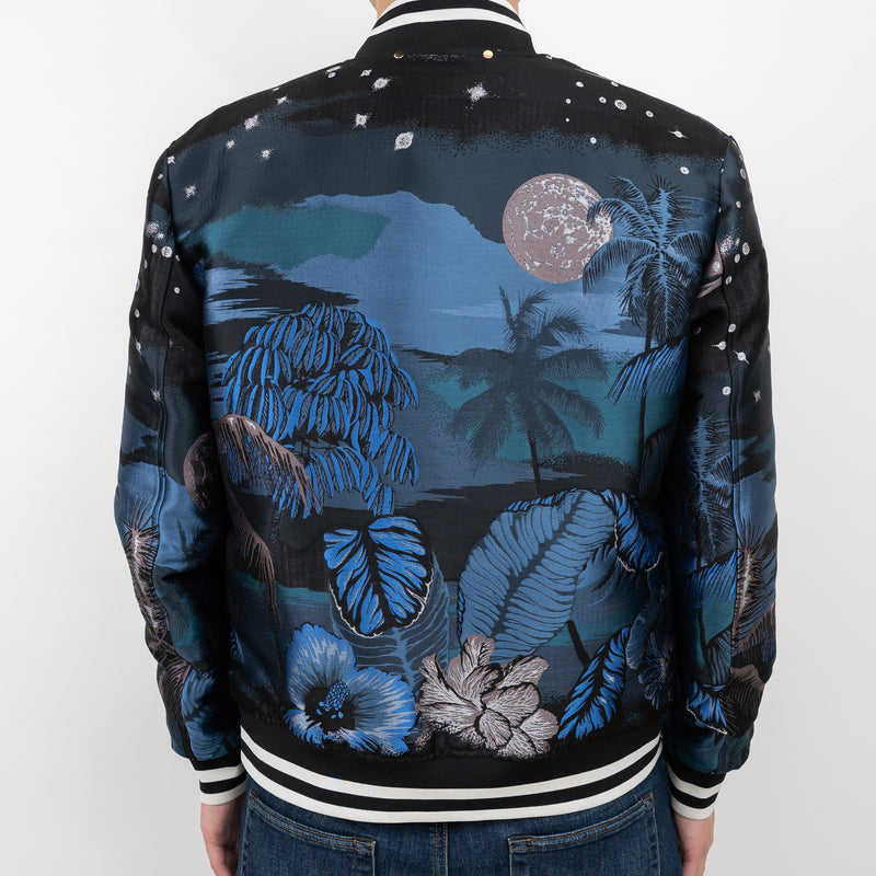 Paul Smith Blue/Black Printed Zip Up Jacket