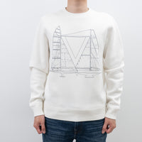 Louis Vuitton White Cotton Sailboat Graphic Sweater Size Medium
