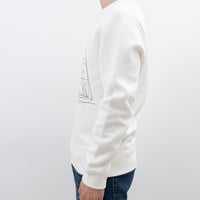 Louis Vuitton White Cotton Sailboat Graphic Sweater Size Medium