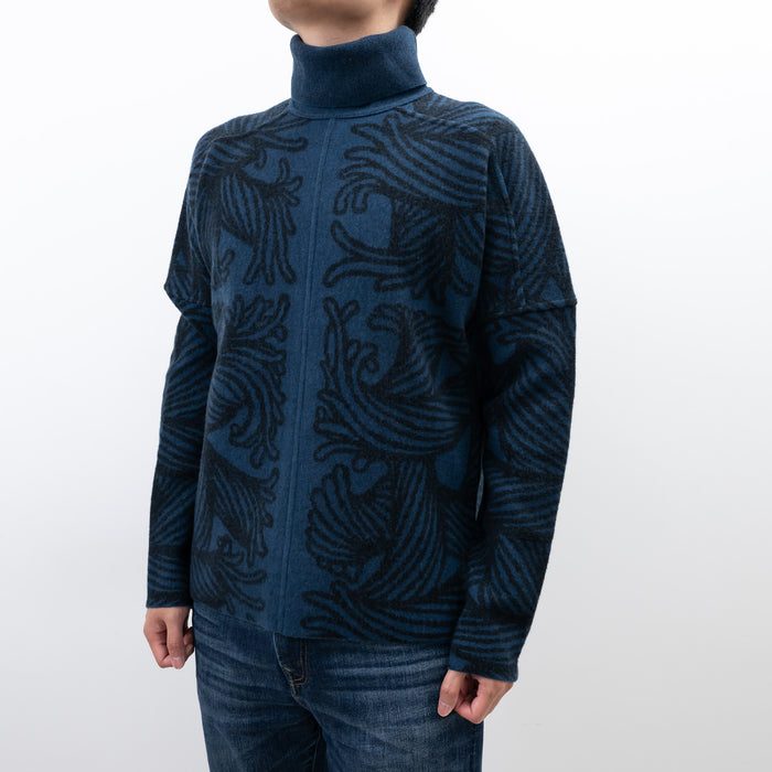 Louis Vuitton Blue Knit Christopher Nemeth Turtleneck Size S