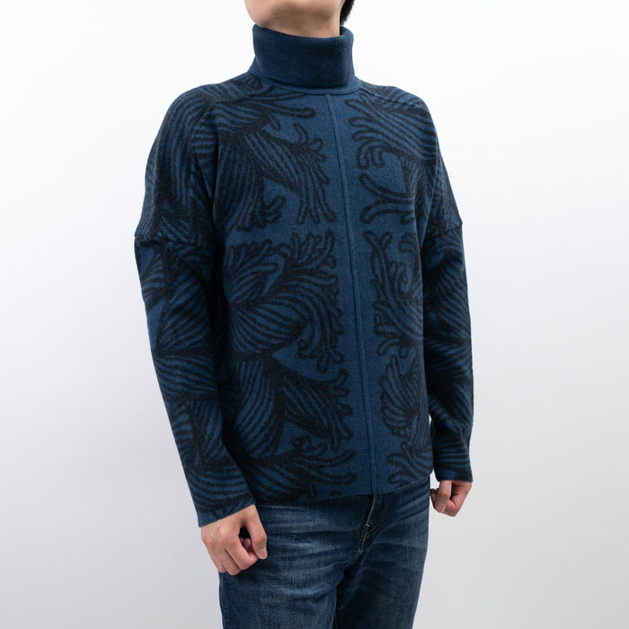 Louis Vuitton Blue Knit Christopher Nemeth Turtleneck Size S