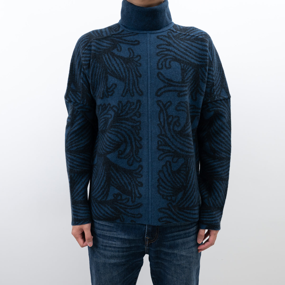 Louis Vuitton Blue Knit Christopher Nemeth Turtleneck Size S