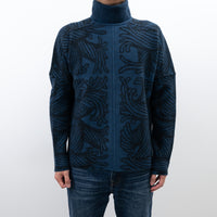 Louis Vuitton Blue Knit Christopher Nemeth Turtleneck Size S