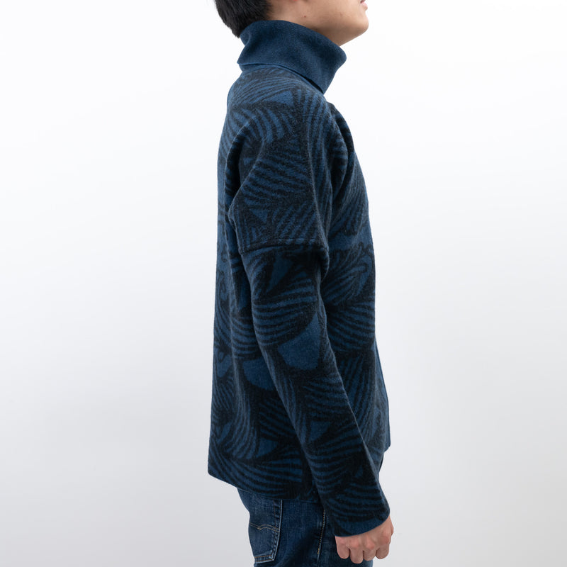 Louis Vuitton Blue Knit Christopher Nemeth Turtleneck Size S