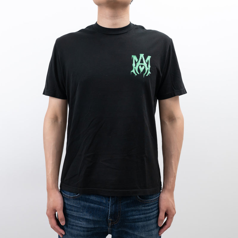 Amiri Black Cotton Green Graphic T-Shirt Size 34