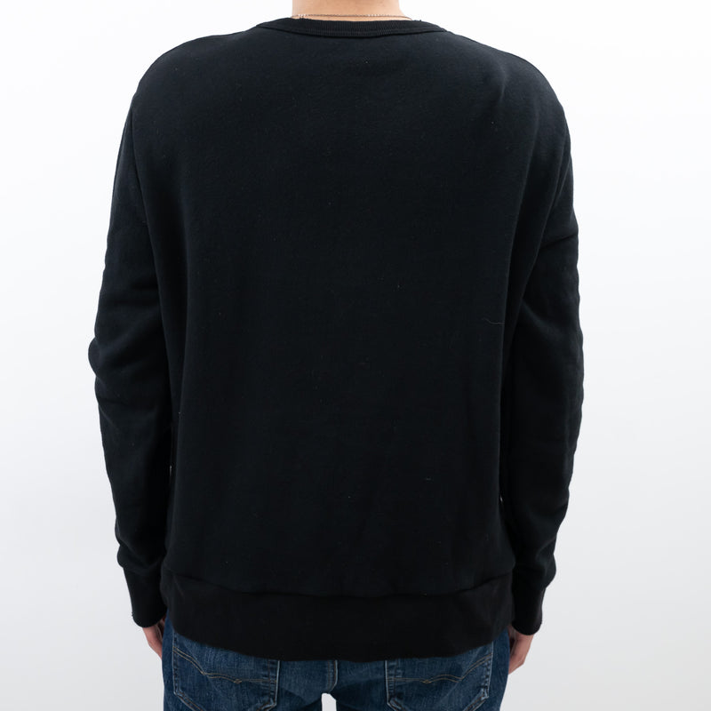 Gucci Black Cotton Logo Sweater Size L