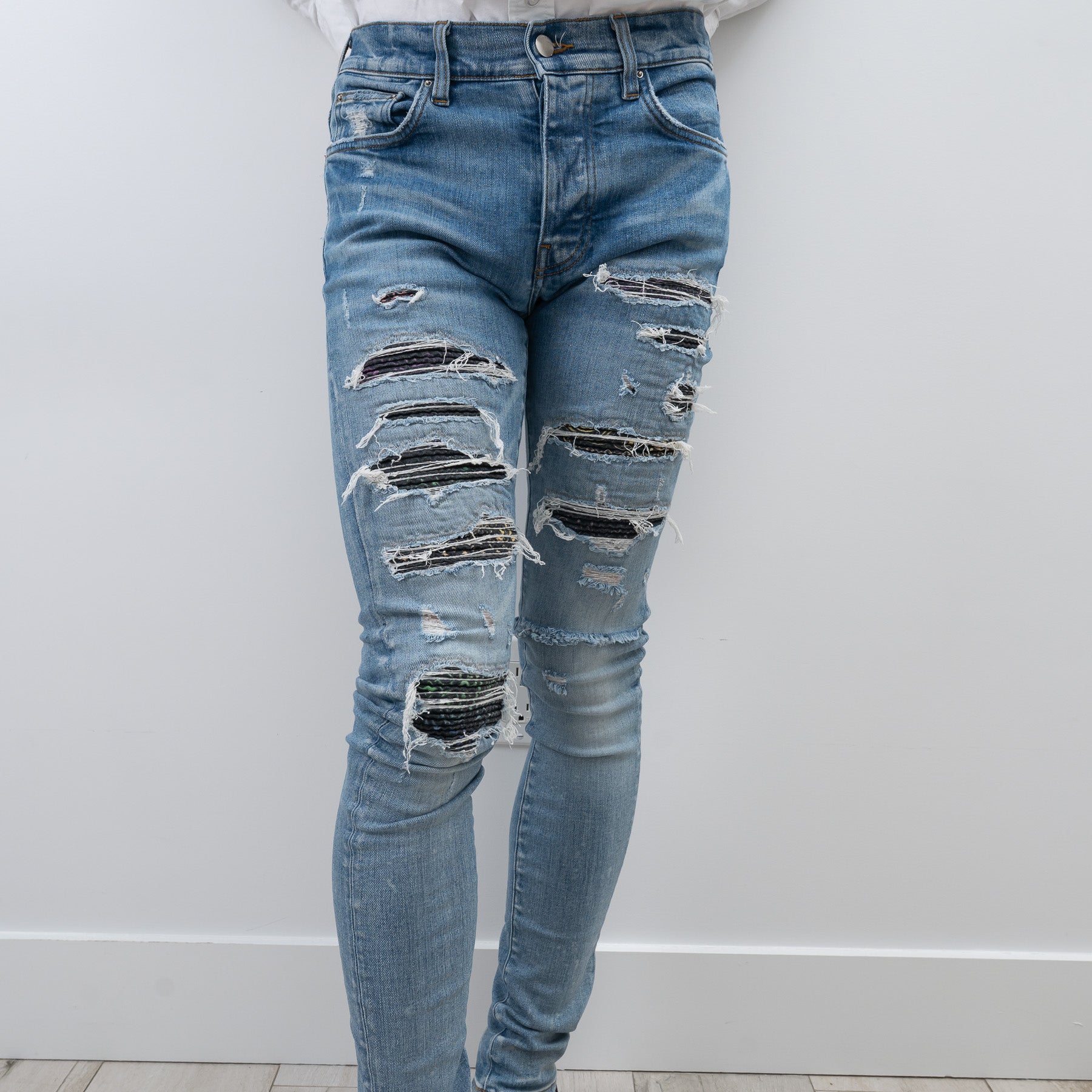 Amiri Blue Denim Ripped Jeans Size 29 – LFC Ltd