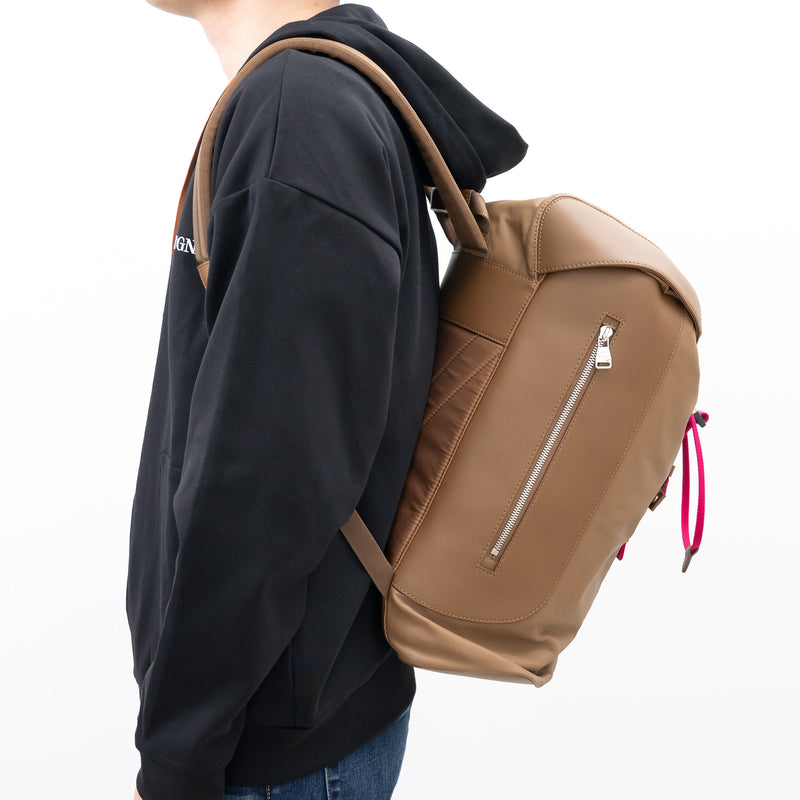 Louis Vuitton Brown Calfskin Leather V-Line Pulse Backpack