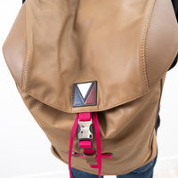 Louis Vuitton Brown Calfskin Leather V-Line Pulse Backpack