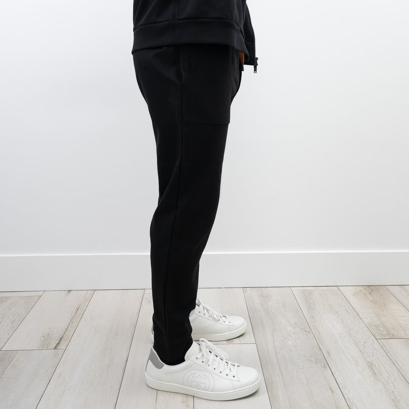 Zegna Black Cotton Zip-up Hoodie (Size M) and Pants (Size S)