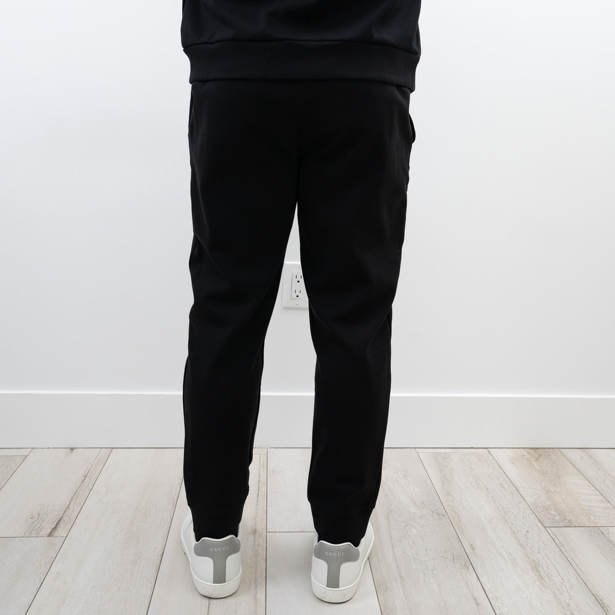 Zegna Black Cotton Zip-up Hoodie (Size M) and Pants (Size S)