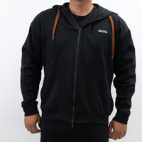 Zegna Black Cotton Zip-up Hoodie (Size M) and Pants (Size S)