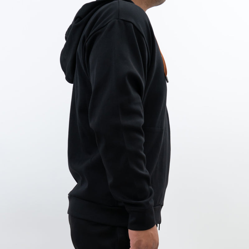 Zegna Black Cotton Zip-up Hoodie (Size M) and Pants (Size S)