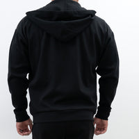Zegna Black Cotton Zip-up Hoodie (Size M) and Pants (Size S)