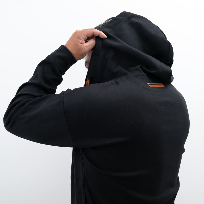 Zegna Black Cotton Zip-up Hoodie (Size M) and Pants (Size S)