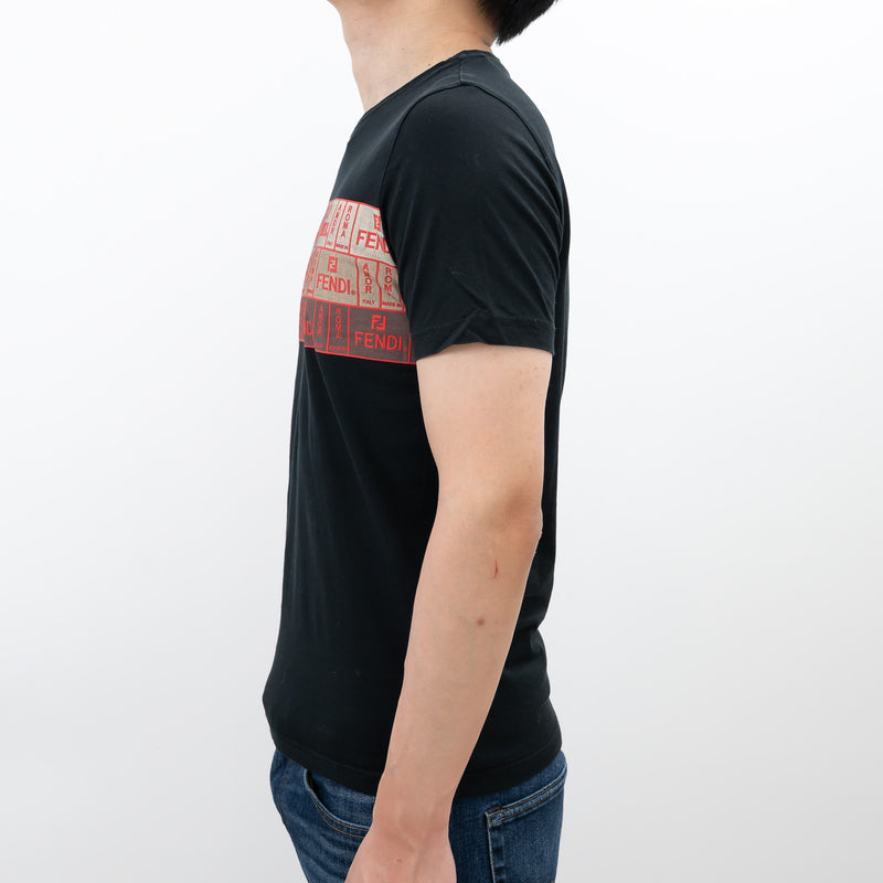 Fendi Black Graphic T-shirt Size Small