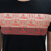 Fendi Black Graphic T-shirt Size Small