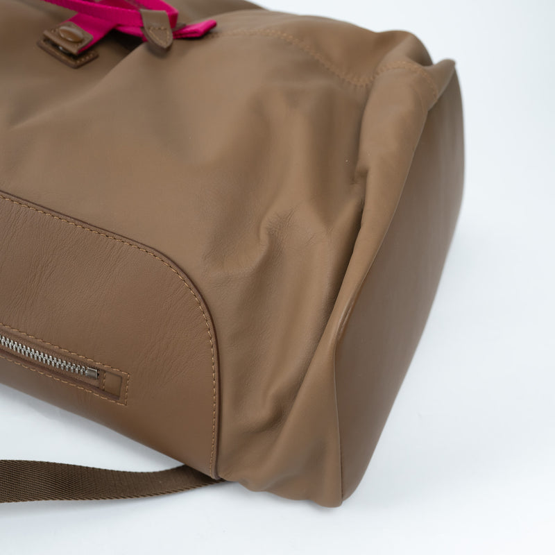 Louis Vuitton Brown Calfskin Leather V-Line Pulse Backpack