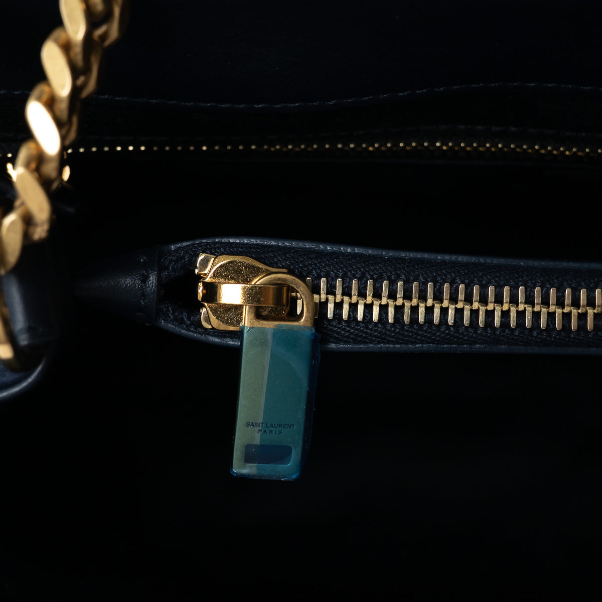 Saint Laurent Navy Velvet Medium LouLou Shoulder Bag