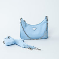 Prada Pale Blue Re-Nylon Re-Edition 2005 Handbag