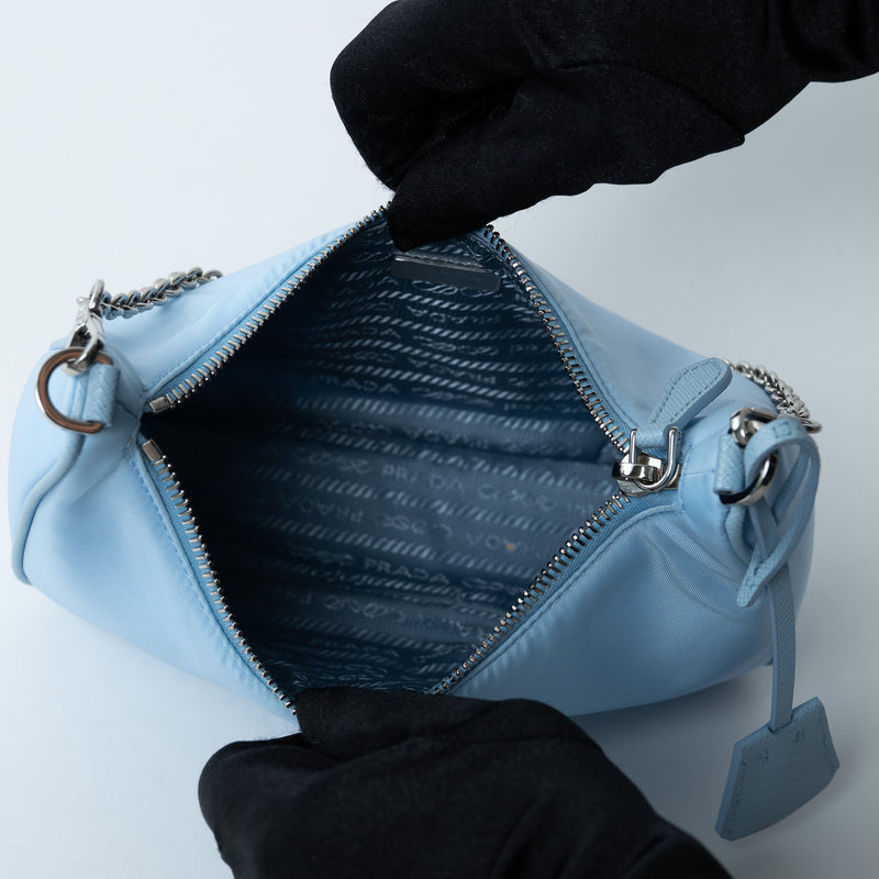 Prada Pale Blue Re-Nylon Re-Edition 2005 Handbag