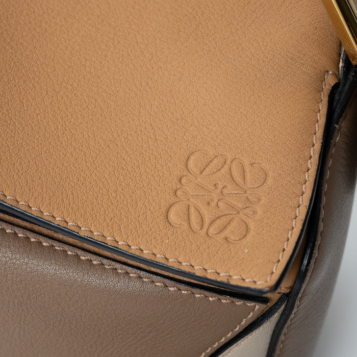 Loewe Tan Multicolour Calfskin Leather Puzzle Edge Handbag