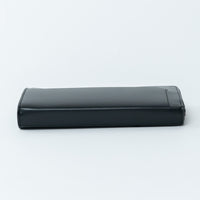 Saint Laurent Black Grained Leather Long Wallet
