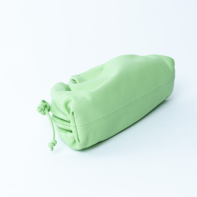Bottega Veneta Acid Green Calfskin Leather The Mini Pouch