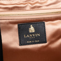 Lanvin Black Silk Sequin Shoulder Bag