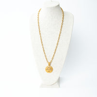 Pre-Loved Chanel™ Faux Gold Necklace with Interlocking Logo