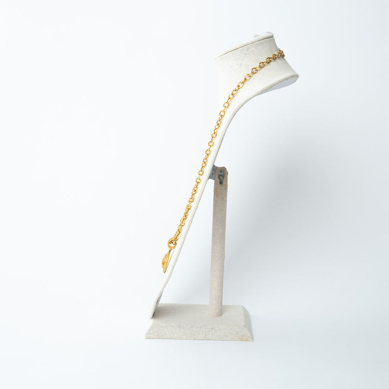Pre-Loved Chanel™ Faux Gold Necklace with Interlocking Logo