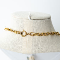 Pre-Loved Chanel™ Faux Gold Necklace with Interlocking Logo