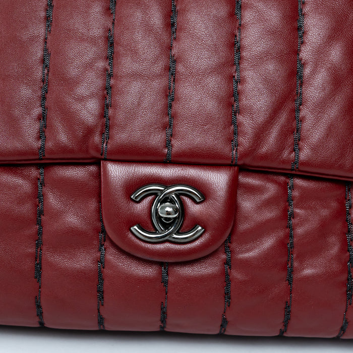 Pre-Loved Chanel™ Burgundy Grained Leather Flap Bag