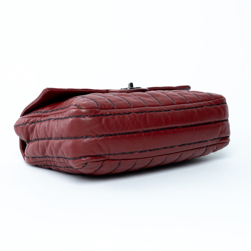 Pre-Loved Chanel™ Burgundy Grained Leather Flap Bag