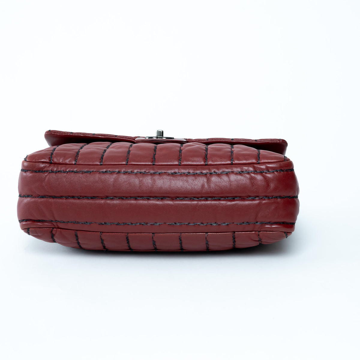 Pre-Loved Chanel™ Burgundy Grained Leather Flap Bag