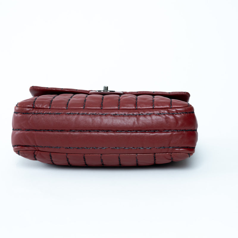 Pre-Loved Chanel™ Burgundy Grained Leather Flap Bag