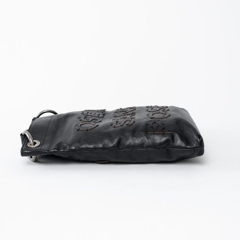 Pre-Loved Chanel™ Black Grained Leather Oser Sans Poser Messenger Bag