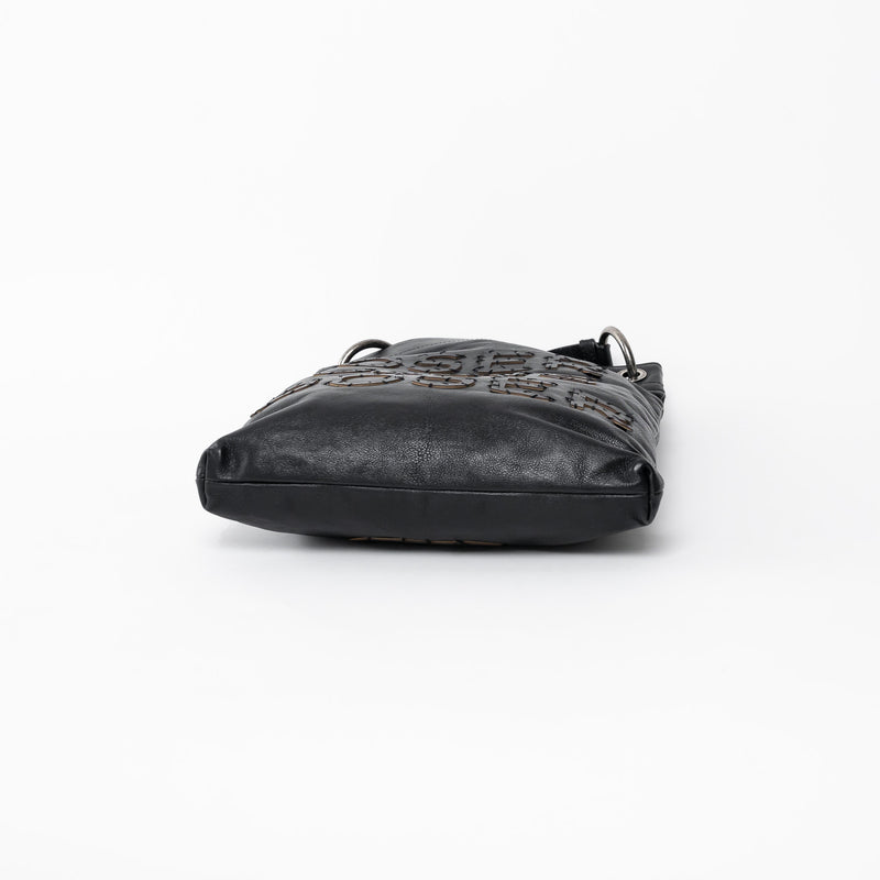 Pre-Loved Chanel™ Black Grained Leather Oser Sans Poser Messenger Bag