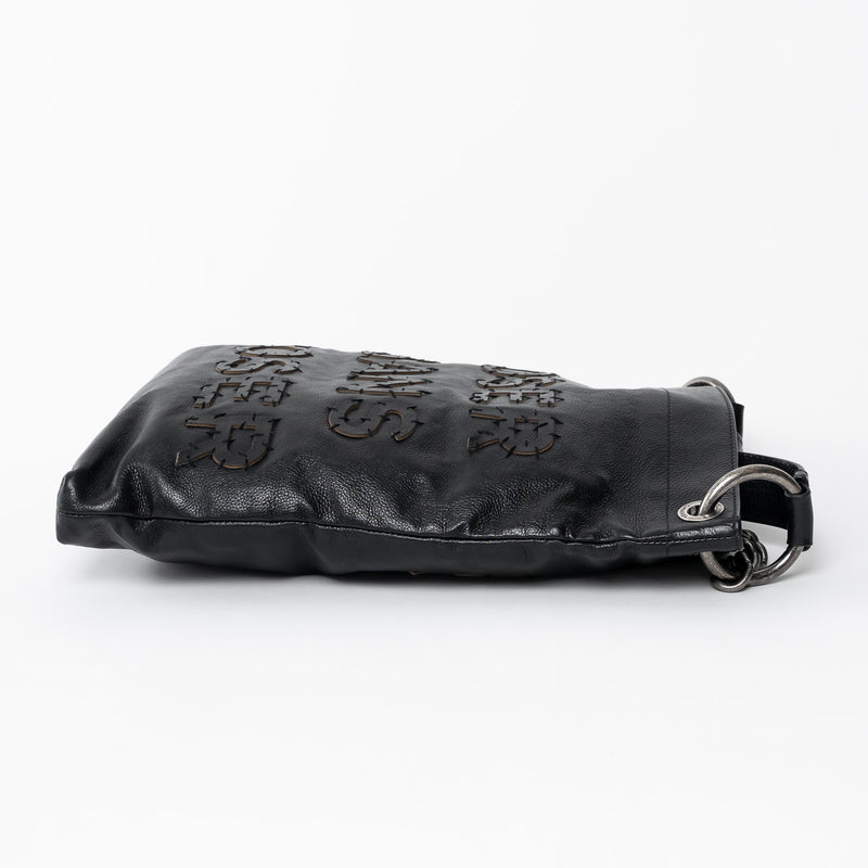 Pre-Loved Chanel™ Black Grained Leather Oser Sans Poser Messenger Bag