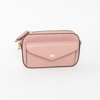 Gucci Mauve GG Embossed Leather Mini Messenger Bag