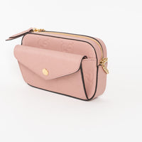 Gucci Mauve GG Embossed Leather Mini Messenger Bag