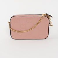 Gucci Mauve GG Embossed Leather Mini Messenger Bag