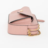 Gucci Mauve GG Embossed Leather Mini Messenger Bag