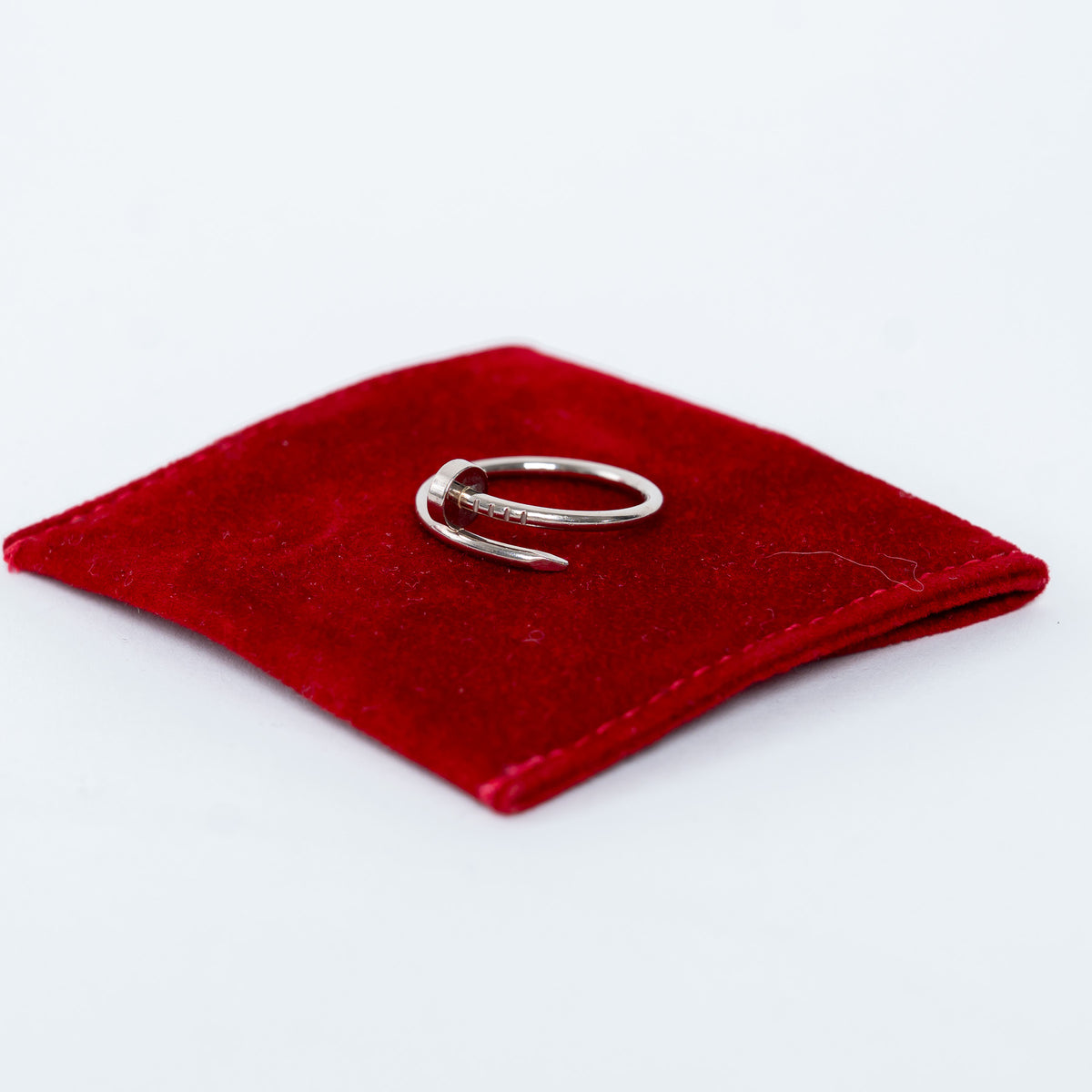 Cartier 18k White Gold Juste un Clou Ring Size 56