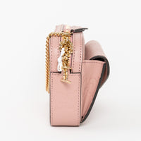 Gucci Mauve GG Embossed Leather Mini Messenger Bag