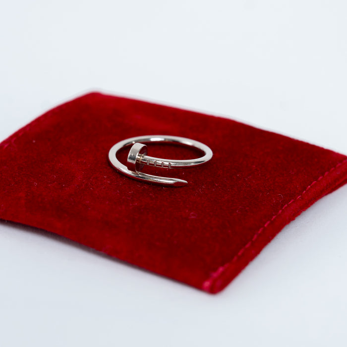 Cartier 18k White Gold Juste un Clou Ring Size 56