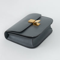 Celine Grey Liege Calfskin Leather Medium Classic Box Bag