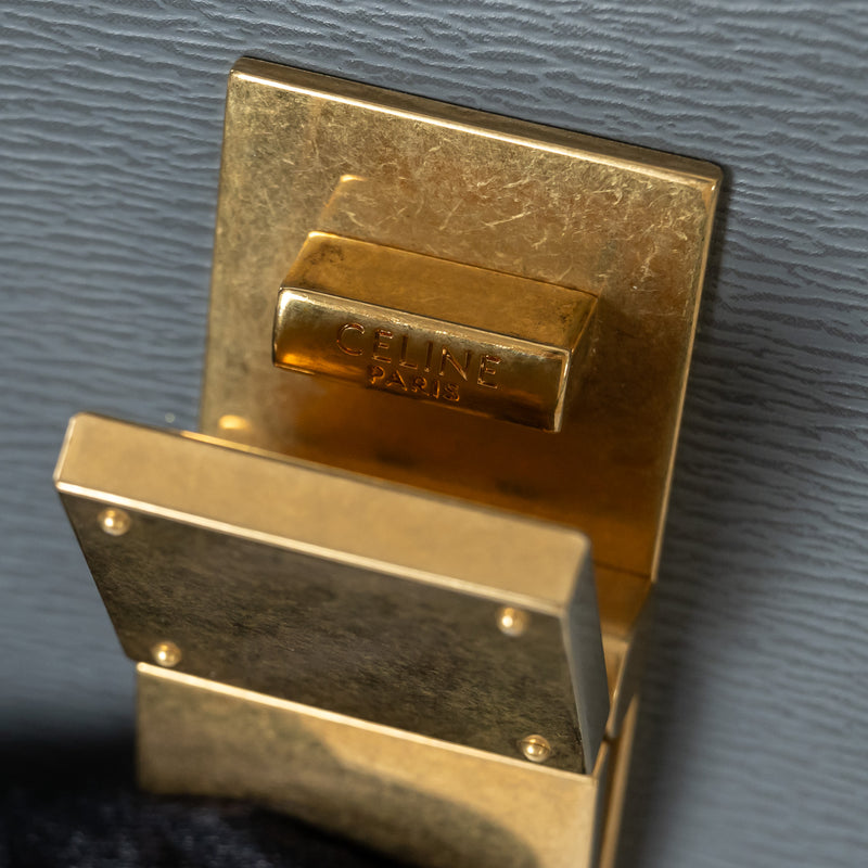 Celine Grey Liege Calfskin Leather Medium Classic Box Bag