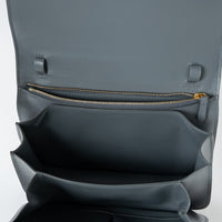 Celine Grey Liege Calfskin Leather Medium Classic Box Bag